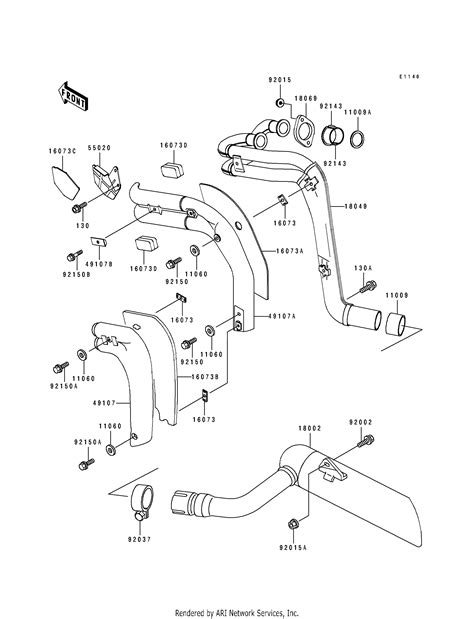 18069-1076 Holder-Exhaust Pipe Kawasaki | YoshiParts