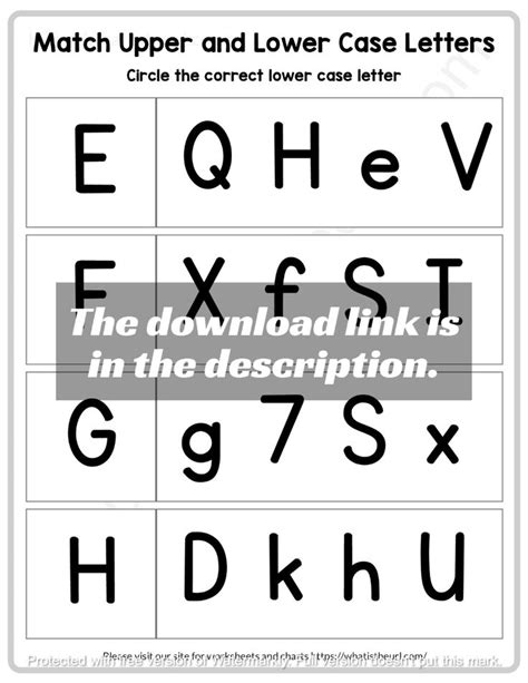 The Upper And Lower Case Letters Are Shown In This Worksheet