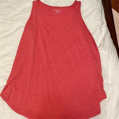 Riders By Lee Red Tank Top Size Large Lightly Worn Depop