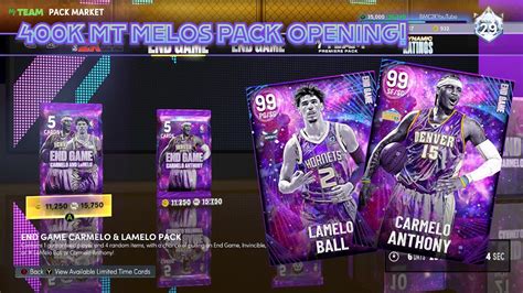 K Mt Pack Opening For End Game Lamelo Ball And End Game Carmelo