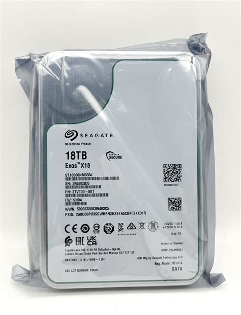 Seagate Exos X24 Enterprise Helium HDD 18TB (SATA-6G, 4KN, TRAY-LEN) (ST-18TB-SATA-6G-4KN-TRAY-LEN)