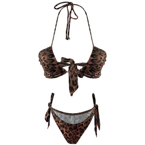 Wholesale Custom Lady Summer Swimsuits Bikini Two Piece Fitness Beachwear Tan Through Women