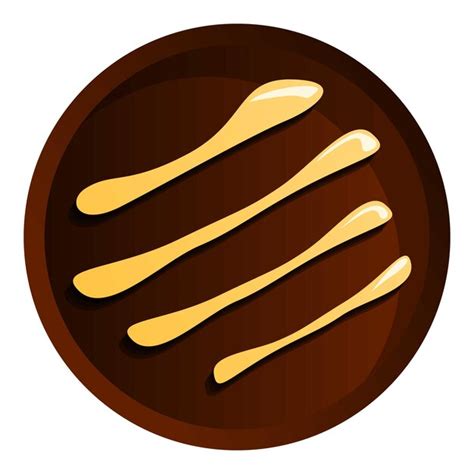 Premium Vector Round Chocolate Biscuit Icon Cartoon Of Round