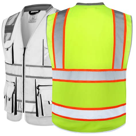 Snapklik Jksafety Pockets Class Hi Vis Zipper Front