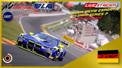 LIVE Von Der Ardennen Achterbahn SRE GT3 Sprint Series Spa