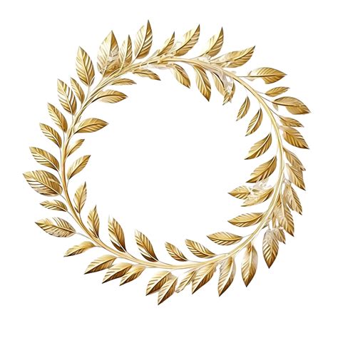 Luxury Gold Wreath Leaves Gold Border Wreath Png Transparent Image