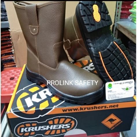 Jual KRUSHER TEXAS COKLAT DAN HITAM ORIGINAL SEPATU SAFETY Shopee