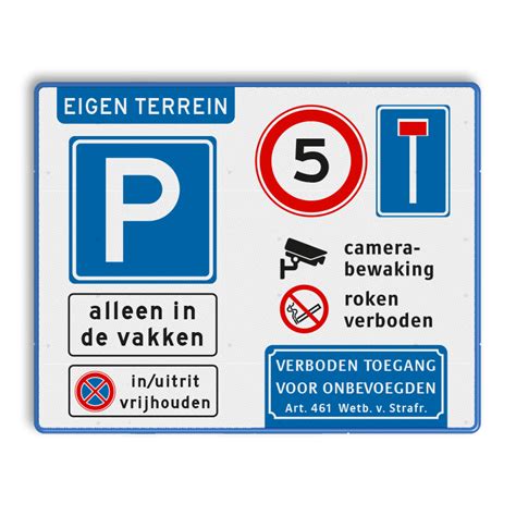 Toegangsbord Eigen Terrein Reflecterend Online Kopen