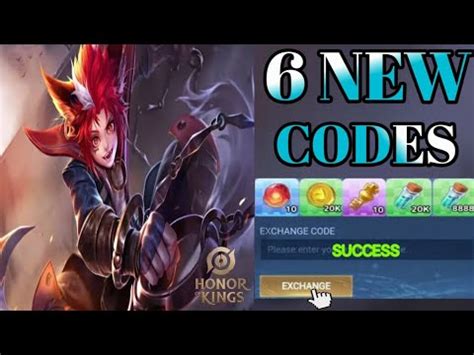 New Codes Update Of Honor Of Kings Honor Of Kings New Redeem