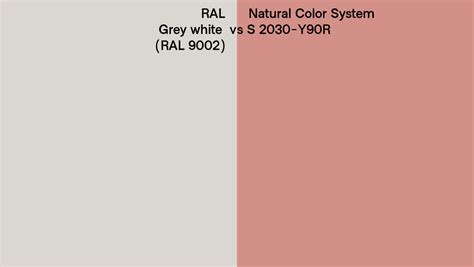 Ral Grey White Ral Vs Natural Color System S Y R Side By