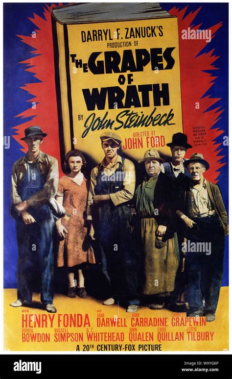 The Grapes of Wrath - Vintage Movie Poster Stock Photo - Alamy