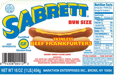 Sabretts Hot Dogs Pics Sabrett Hot Dogs Officially Gluten Free