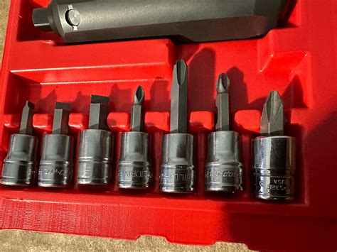 SNAP ON TOOLS 208EPIT 8 PIECE 3 8 DRIVE HAND IMPACT DRIVER SET IN CASE