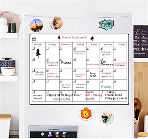 Ehome Monthly Whiteboard Weekly Daily Planner Calendar Boards Included