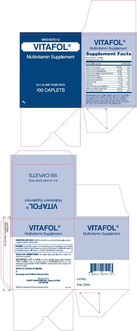 Vitafol Caplet Vitamin A Ascorbic Acid Vitamin D Alpha Tocopherol