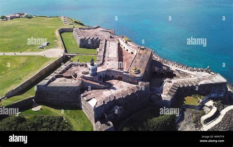 Aerial view of Castillo San Felipe del Morro in San Juan, Puerto Rico ...