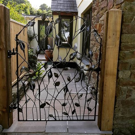 Custom Gate Metal Art Gate Vines Leaves Lilly Etsy