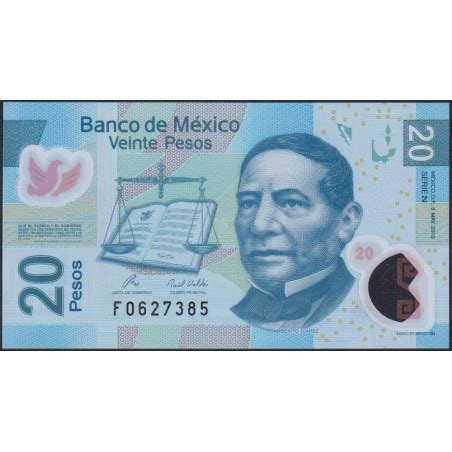 Mexique Pick 122n 20 pesos Série N Préfixe F 03 05 2010