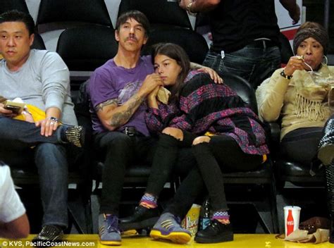 Anthony Kiedis Girlfriend Struggles To Stay Awake As They Watch Match