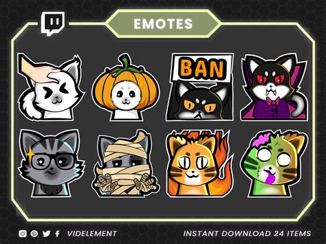 Katzen Twitch Emotes Twitch Sub Emotes Discord Emotes Text Etsy De