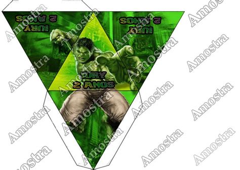 Caixinha Piramide Hulk Arte Digital Produtos Elo