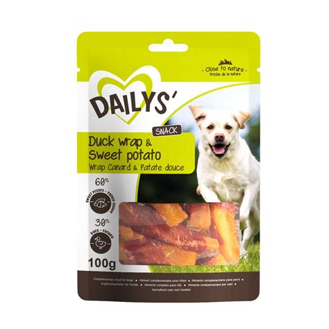 Friandises Naturelles Pour Chien Wrap Saveur Patate Douce Canard Dailys