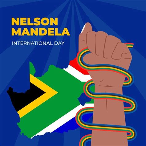 Premium Vector Vector Flat Nelson Mandela International Day Illustration