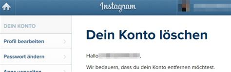 Instagram Löschen Der Link Insta Konto And Account Deaktivieren