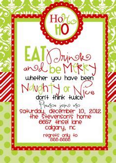 Custom designed Christmas Party Invitations Eat by marcylauren Free ...