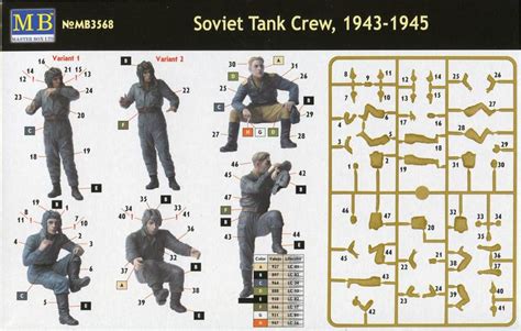 Modelsua Figures 135 Soviet Tank Crew 1943 1945 135 Master Box 3568