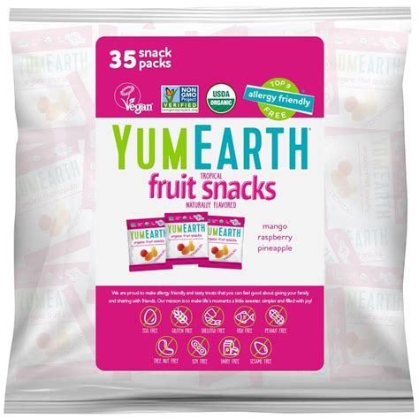 Yumearth Organic Tropical Fruit Snacks Fruit Gummies