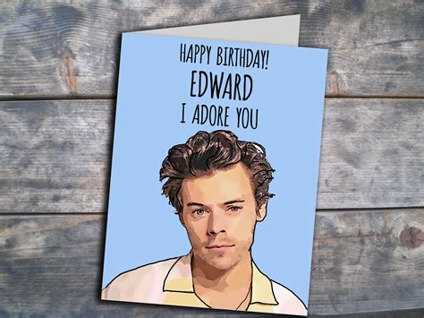 Personalised Harry Styles Birthday Card Harry Styles Cards Etsy