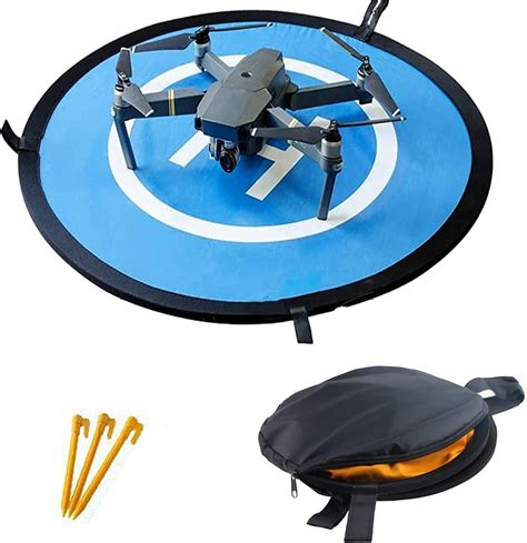 Antetek Double Sided Drone Landing Padblue And Orange Collapsible Foldable