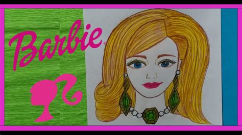 Cómo dibujar a Barbie Fácil con lápices de colores YouTube