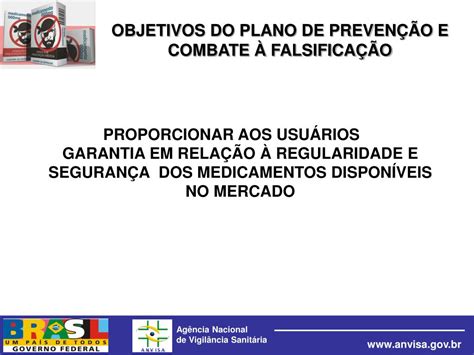 Ppt Preven O E Combate Falsifica O De Medicamentos No Brasil