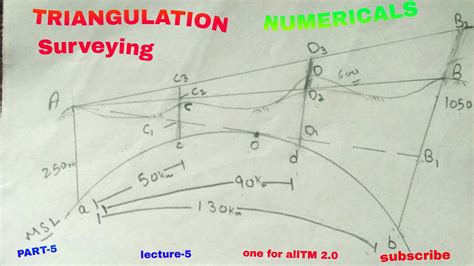 Triangulation Surveyingnumerical Part 5 Lecture 5 Youtube