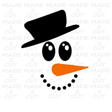 Snowman Svg Snowman Studio Design Snowman Face Svg Etsy Snowman