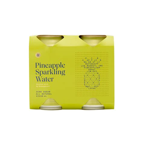 Pineapple Sparkling Water Can 330ml X 24 Strangelove Beverage Co