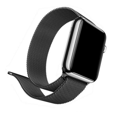 Pulseira Milanese Aço Inoxídavel Para Apple Watch 1 2 3 4 5 Cinza