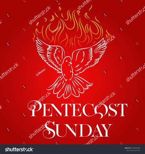 Pentecost Sunday Vector Logo Illustration Royalty Free Stock Vector