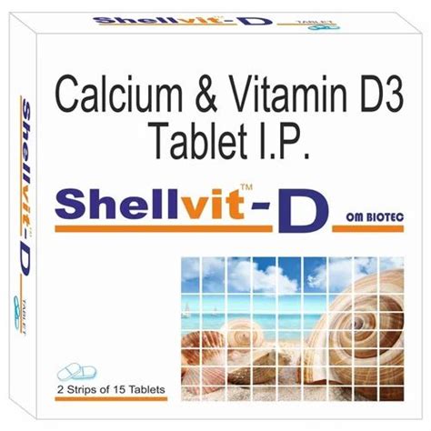 Elemental Calcium 500mg Vitamin D3 SHELLVIT D At Rs 65 Stripe