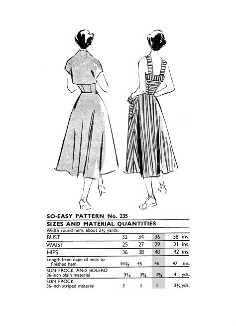 1950s Sun Dress And Bolero Sewing Pattern My Vintage Wish