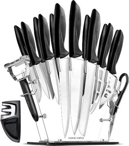 Home Hero Kitchen Knives Kitchen Knife Set W Block Stainless