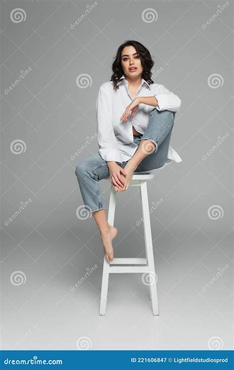 Barefoot Woman Sitting Chair