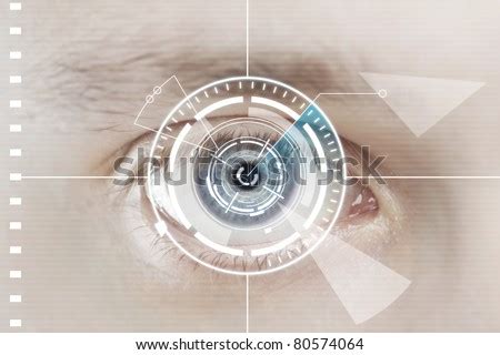 Technology Scan Man'S Eye For Security Or Identification. Eye With ...