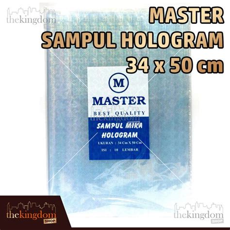 Jual Master Sampul Mika Hologram 34x50cm 34 X 50 Cm Buku Plastik