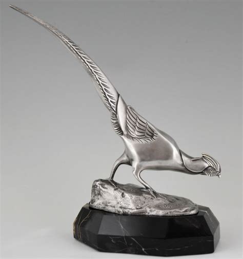 Irénée Rochard 1906 1984 Art Deco sculptuur Fazant Zilver