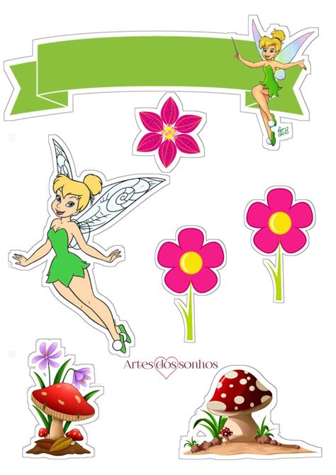 Bolo Tinker Bell Tinkerbell Cake Topper Disney Faries Peter Pan