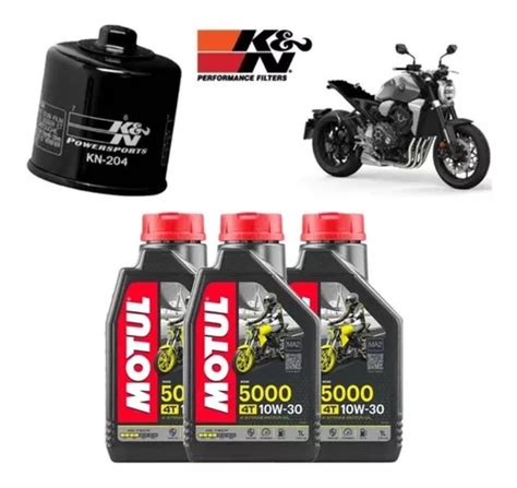 Kit Troca Oleo Motul 5000 10w30 Cb1000 R Ra Kn204