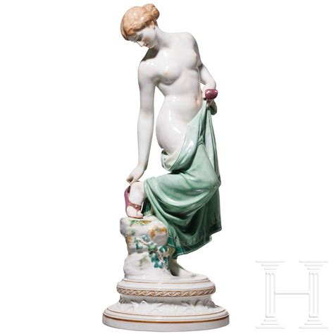 At Auction A Female Porcelain Nude After The Bath Robert Ockelmann Design Meissen